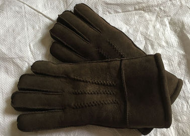 Porcellana I guanti su misura di shearling del nero di dimensione riscaldano delicatamente con la pelle di pecora 100% dell'Australia fornitore