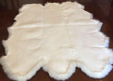 Porcellana Cuoii molli extra di bianco sei della pelliccia 6P del tappeto di area della pelle di pecora della coperta reale della pelle di pecora grandi fornitore