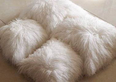 Porcellana Della pelliccia del cuscino tiro tibetano bianco riccio mongolo del sofà della lana dell'agnello della pelle di pecora lungamente fornitore