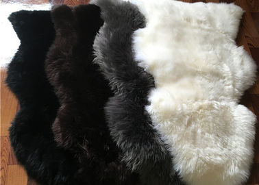 Porcellana Il nero grigio reale della coperta di preghiera della pelle di pecora dell'Australia ha tinto la coperta lunga della lana della pelle d'agnello fornitore