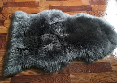 Porcellana Slittamento tinto Grey reale lungo della coperta della pelle di pecora della lana anti per il gioco del bambino del salone fornitore