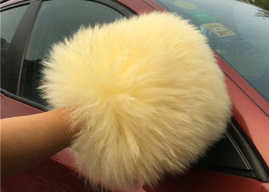 Porcellana Guanto reale di pulizia dell'automobile della lana d'agnello dell'Australia dei capelli lunghi del guanto mezzo dell'autolavaggio della pelle di pecora fornitore