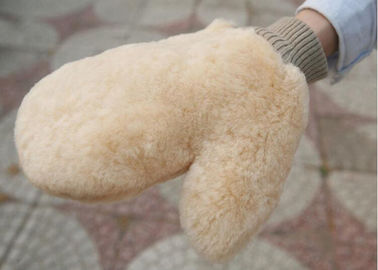 Porcellana Guanto mezzo genuino del lavaggio della lana di shearling, singolo guanto mezzo laterale del lavaggio della lana merino della pelliccia fornitore