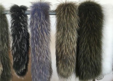 Porcellana Grandi collari simili a pelliccia extra dei colli del procione, collare tinto caldo della pelliccia della sostituzione del cappotto di inverno  fornitore