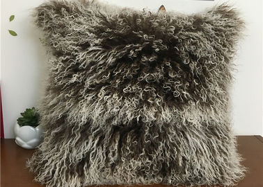 Porcellana Cuscino mongolo dai capelli lunghi naturale della pelliccia dell'agnello della lana d'agnello della copertura tibetana del cuscino fornitore