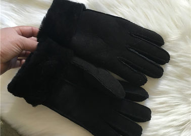 Porcellana I guanti di cuoio della pelle di pecora genuina degli uomini passano i guanti alla moda cuciti di shearling fornitore