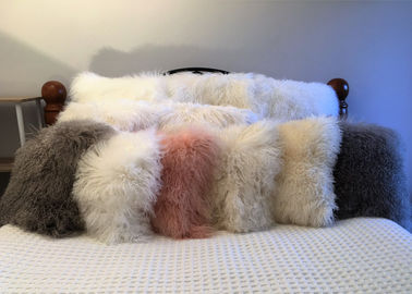 Porcellana Cuscino mongolo della lana d'agnello dei capelli della pelle di pecora delle pecore del cuscino riccio reale lungo della pelliccia fornitore