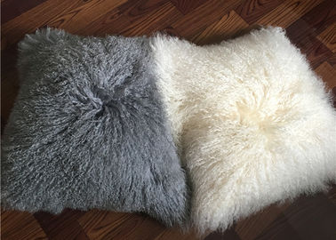 Porcellana cuscino mongolo della pelle d'agnello della copertura del cuscino della lana della lana della pelle di pecora della cassa riccia del cuscino fornitore