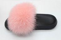 Sogliola delicatamente anti reale lanuginosa rosa di EVA di slittamento delle pantofole della pelliccia di Fox con 5-11 dimensioni del Regno Unito