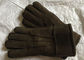 I guanti su misura di shearling del nero di dimensione riscaldano delicatamente con la pelle di pecora 100% dell'Australia fornitore
