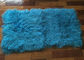 18x 18&quot; singolo colore parteggiato degli azzurri della copertura del cuscino della pelliccia dell'agnello del cuscino tibetano della pelliccia fornitore