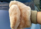 100% guanti mezzi fatti a mano di pulizia della lana d'agnello, guanto mezzo beige naturale dell'automobile della pelle di pecora di colore  fornitore