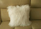 Il cuscino lanuginoso bianco dai capelli lunghi riguarda la morbidezza comoda di pelliccia tibetana dell'agnello fornitore