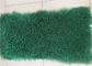 Morbidezza mongola tinta verde scuro della coperta 60 X120cm del tiro della pelle d'agnello con capelli lunghi fornitore