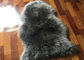 Cuoio dell'Australia della pelle di pecora della lana lunga naturale grigio chiaro reale della coperta singolo fornitore