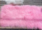 La lana reale mongola 60*120cm della pelle di pecora della coperta 100% della pelle di pecora ha tinto i campioni liberi di colore rosa fornitore