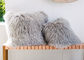 Pollice mongolo del cuscino di tiro della pelliccia dell'agnello di rosa lungo della lana 20x20 per la stanza di stato dell'aria fornitore