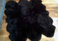 Coperta nera di superficie liscia del tiro della pelliccia, grande coperta extra nera della pelle di pecora fornitore