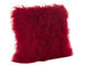 Cuscino di tiro decorativo della pelle di pecora mongola lunga rosa di Candy con singola pelliccia parteggiata fornitore
