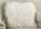Copertura sfocata bianca quadrata a 20 pollici del cuscino, cuscino mongolo molle del Lumbar della pelliccia  fornitore