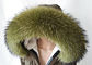 Collare reale staccabile lungo della pelliccia del collare della pelliccia del procione grande per verde di inverno 80 cm fornitore