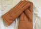 Guanti della pelle di pecora dello shearling degli uomini antivento, guanti allineati pelliccia spessa dei guanti di cuoio  fornitore