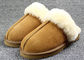 Le pantofole dell'interno della lana delle pecore di shearling degli uomini riscaldano con la pelle di pecora australiana fornitore