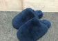 Prova lanuginosa di tremito delle pantofole della lana delle pecore dei blu navy con la doppia pelle di pecora del fronte fornitore