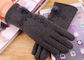 Guanti del vello delle micro donne del velluto, guanti molli di Smatouch con il rivestimento della pelliccia fornitore