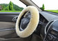 Copertura beige del volante della pelle di pecora degli accessori dell'automobile con la dimensione/logo su misura fornitore