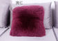 Forma decorativa del quadrato del cuscino di Seat della lana d'agnello del sofà domestico con lana liscia lunga fornitore