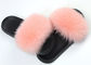 Sandali su misura delle pantofole della pelliccia di Fox delle donne di colore con capelli sfocati/sogliola di gomma fornitore