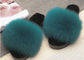 Slittamento di Fox della peluche delle donne di inverno anti delle pantofole reali della pelliccia con la sogliola della gomma di EVA fornitore
