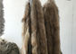 Collare autentico lanuginoso della pelliccia del procione, disposizione naturale del cappuccio della pelliccia del procione di colore per le donne fornitore