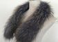 Sciarpa reale nera fatta a mano della pelliccia di Raccon, scaldino del collo della pelliccia di lunghezza di 80cm fornitore