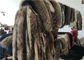 Sciarpa reale nera fatta a mano della pelliccia di Raccon, scaldino del collo della pelliccia di lunghezza di 80cm fornitore