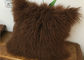 Lana decorativa su misura del cuscino di tiro della pelle di pecora mongola dimensione/di colore 10-15cm fornitore