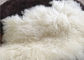 Pelliccia bianca mongola Materiral dei capelli della lana riccia naturale lunga delle pecore per il tiro del letto fornitore