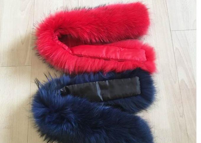 collare staccabile della pelliccia del procione di larghezza di 14-20cm liscio per il cappotto del rivestimento di inverno