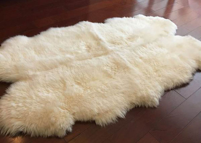 Coperte di area bianca della lana dell'Australia della pelle di pecora avorio reale della coperta del grande 4 x 6 cuoio di ft 4