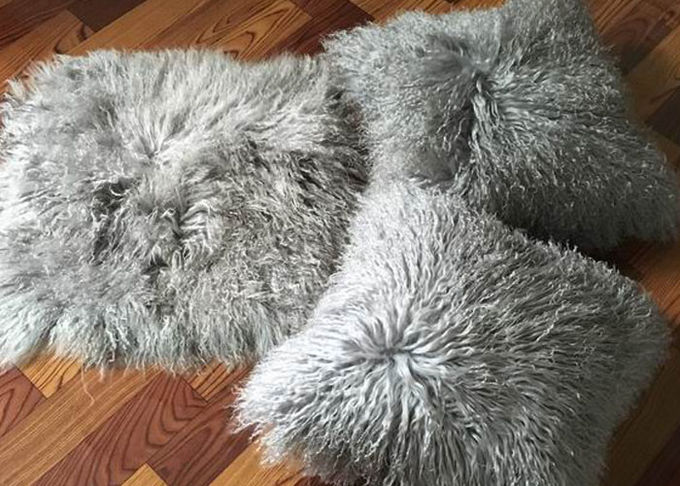 Anti apnea 50*50cm della pelliccia della lana riccia lunga mongola molle densamente calda del cuscino