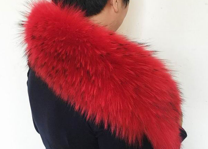 collare staccabile della pelliccia del procione di larghezza di 14-20cm liscio per il cappotto del rivestimento di inverno