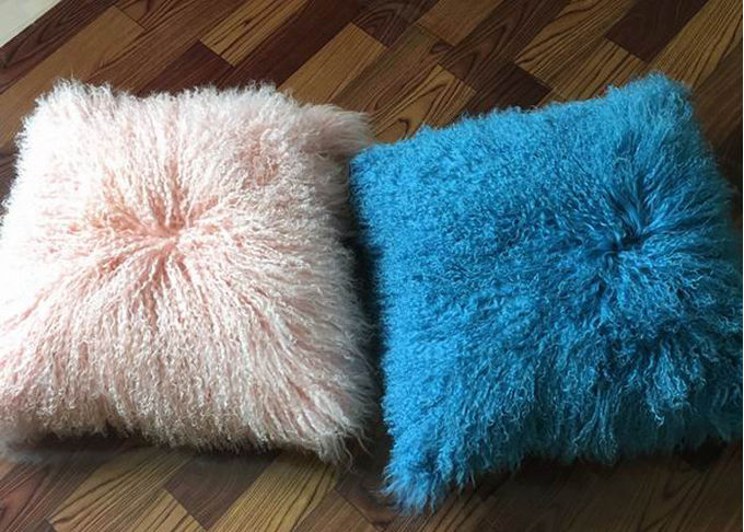16" x 16" singolo tiro parteggiato del sofà della casa della pelliccia dell'agnello del cuscino tibetano della pelliccia molti colori