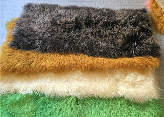 La porpora lussuosa ha tinto la coperta reale 2 X della pelle di pecora a 4 pollici riscalda per i cuscini/coperture di Seat