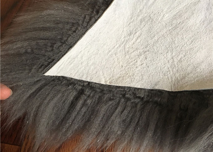 Pelle di pecora lunga del nero della lana della pelle di pecora della coperta cuoio reale dell'Australia del singolo