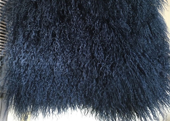 La coperta mongola del tiro della pelliccia di 2 ' blu navy *4, grande sofà getta l'anti grinza