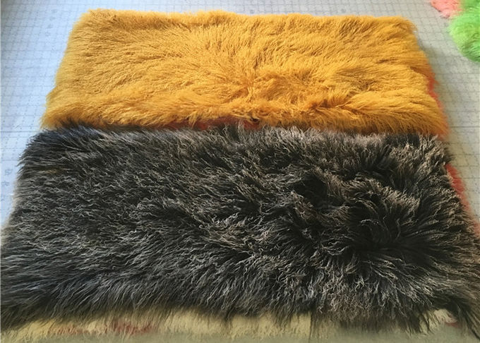 Della pelle di pecora della coperta pelliccia riccia serica reale rosa-chiaro 2' lungamente X 4' per l'inverno/primavera/autunno