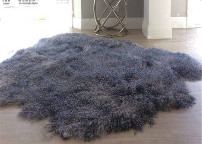Tiro mongolo beige riccio lungo 60x120cm della lana d'agnello comodi per il letto/pavimento