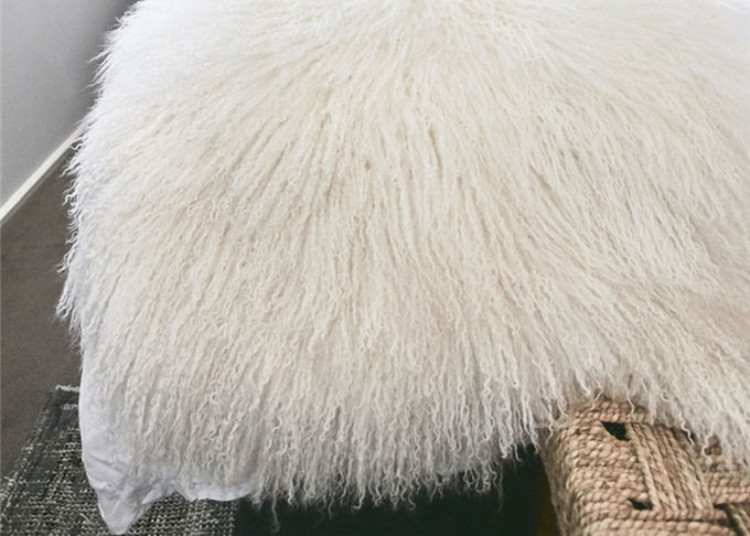 Tiro mongolo beige riccio lungo 60x120cm della lana d'agnello comodi per il letto/pavimento
