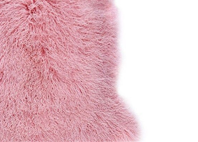 Irrestringibile comodo extra rosa della coperta della pelle di pecora dei capelli ricci grande per il pavimento domestico